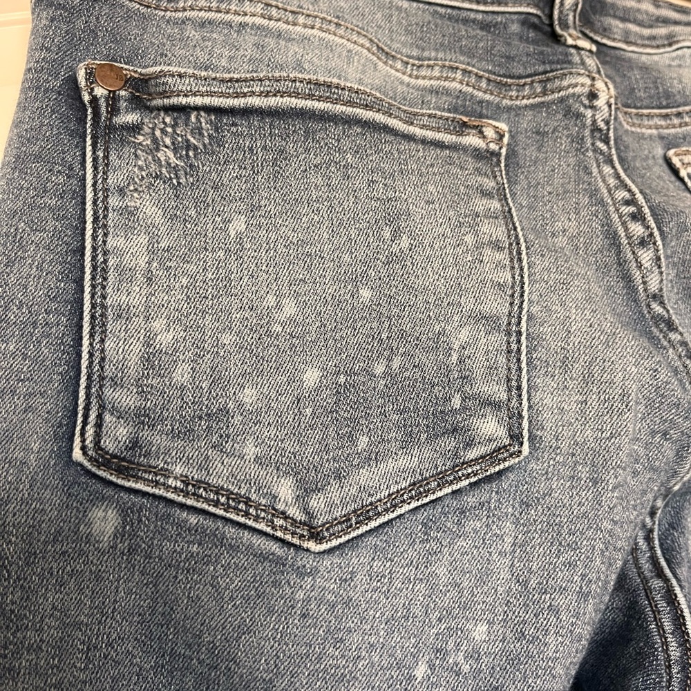 Judy Blue Destroyed Bleach Splatter Boyfriend Skinny Jeans Size 11 - Picture 5 of 16
